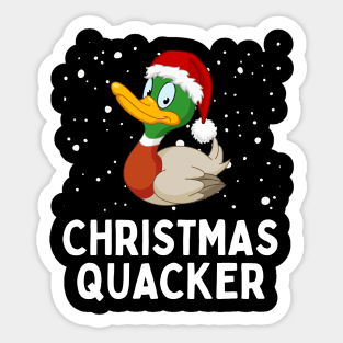 Christmas Quacker Cute Duck Christmas Sticker